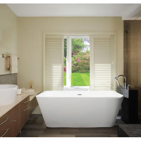 Miseno 244059 Bat Wh S White 59 Freestanding Acrylic Soaking Tub A Large Image Of The Miseno Mt5929fsr White