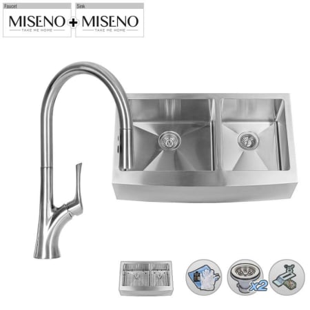 A large image of the Miseno MSS163620F6040/MK171 Stainless Steel Faucet