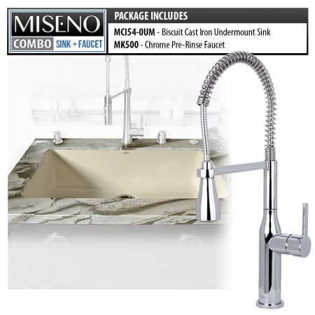 Miseno Mci54 0um 22 Mno500acp Biscuit Polished Chrome Kitchen