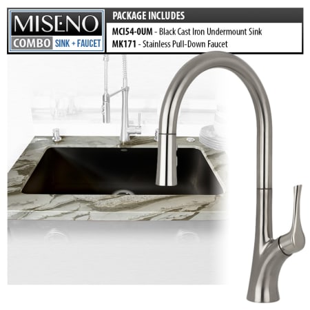 A large image of the Miseno MCI54-0UM/MK171 Black / Stainless Steel