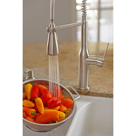 Miseno MNO500DSS Stainless Steel Galleria Pre-Rinse Kitchen Faucet with ...