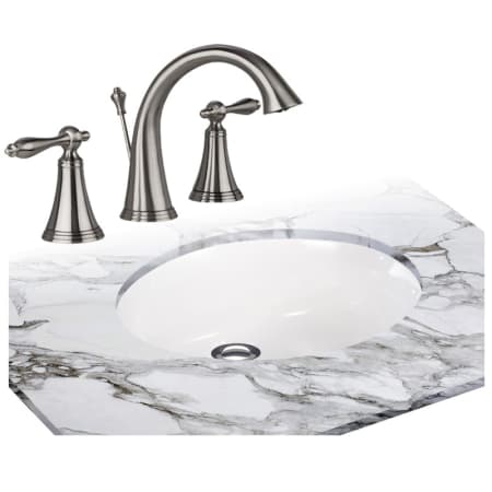 Miseno Mno1714ou Mno721 Bn White Brushed Nickel Bathroom Combo