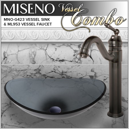 A large image of the Miseno MNOG423/ML953 Oil Rubbed Bronze Faucet