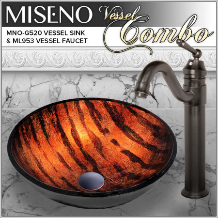 A large image of the Miseno MNOG520/ML953 Oil Rubbed Bronze Faucet