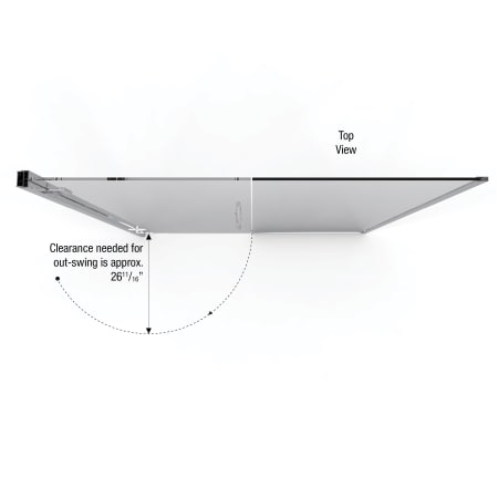 A large image of the Miseno MSDSWP4772CL Miseno-MSDSWP4772CL-Door Swing Dimensions