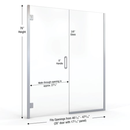 A large image of the Miseno MSDSWP4776CL Miseno-MSDSWP4776CL-Dimensions