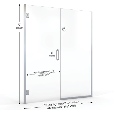 A large image of the Miseno MSDSWP4872CL Miseno-MSDSWP4872CL-Dimensions