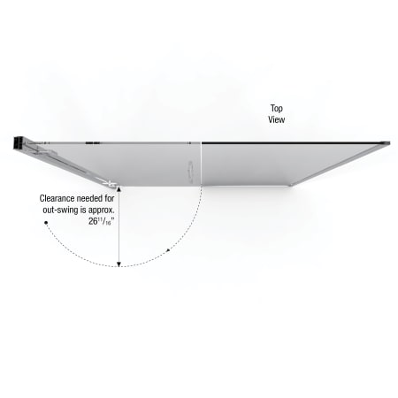 A large image of the Miseno MSDSWP4872CL Miseno-MSDSWP4872CL-Door Swing Dimensions