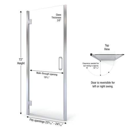 A large image of the Miseno MSDSWY2472CL Miseno-MSDSWY2472CL-Dimensions