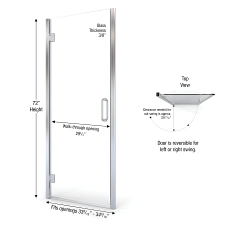 A large image of the Miseno MSDSWY3472CL Miseno-MSDSWY3472CL-Dimensions