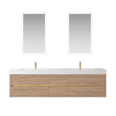 A large image of the Miseno MV-ALIS84-WHT North American Oak