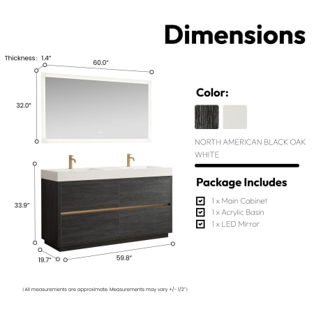 A large image of the Miseno MV-HUES60M-WHT Alternate Image