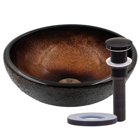 A large image of the Miseno MVS-NOHP-G008-12 Brown / Oil Rubbed Bronze Drain