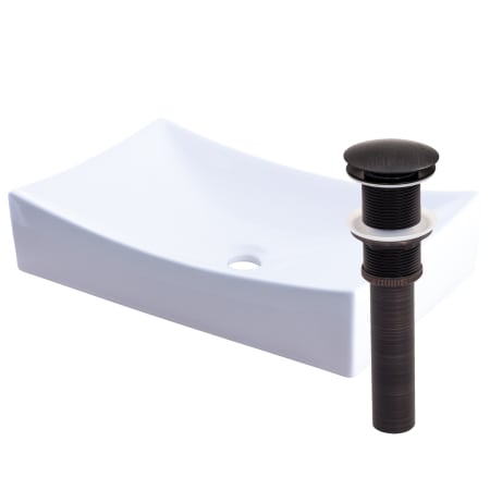 A large image of the Miseno MVS-NP-01141 Polished White / Oil Rubbed Bronze