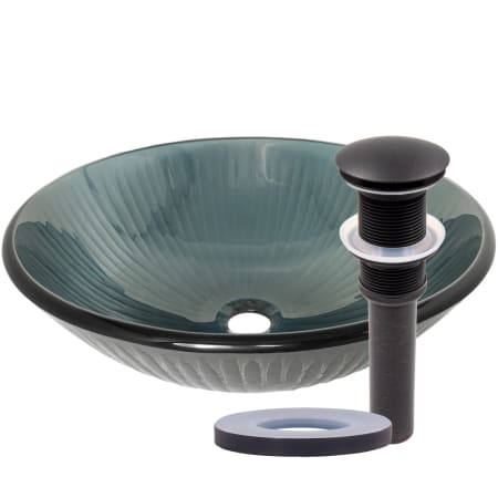 A large image of the Miseno MVS-TIG-8070 Grey / Oil Rubbed Bronze Drain