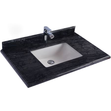 A large image of the Miseno MVT-36-313SQ1H Black Wood Marble