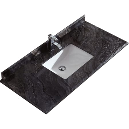 A large image of the Miseno MVT-48-313SQ1H Black Wood Marble