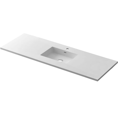 A large image of the Miseno MVT-60C-313SQ1HSS Matte White Solid Surface