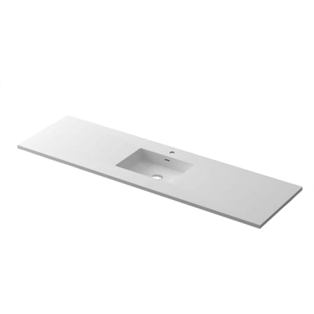 A large image of the Miseno MVT-66-313SQ1HSS Matte White Solid Surface