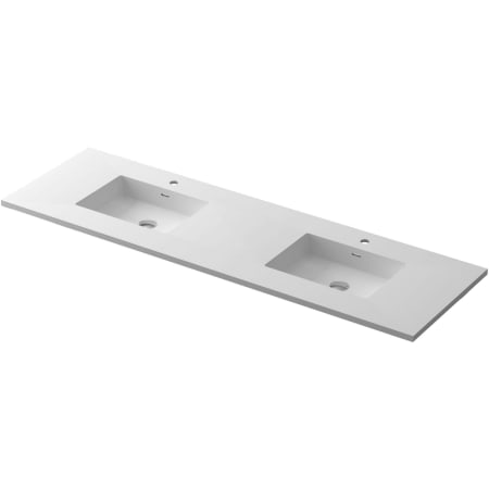 A large image of the Miseno MVT-72D-313SQ1HSS Matte White Solid Surface