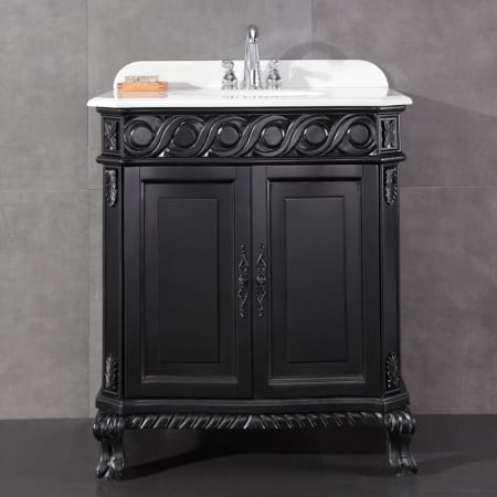 Miseno Mvtr30 Antique Black 30 Free Standing Vanity Set With A Large Image Of The Miseno Mvtr30 Antique Black