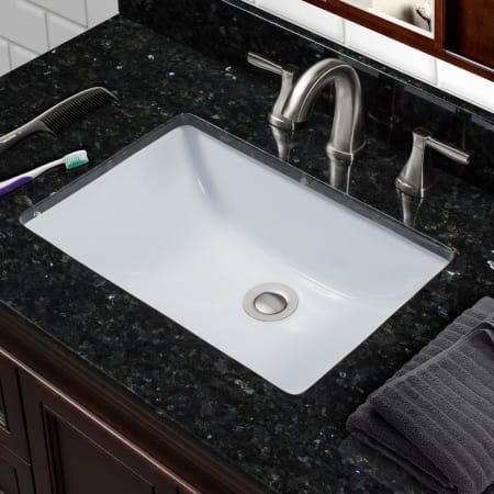 Miseno Mno1812ru White 18 3 4 Undermount Bathroom Sink With A Large Image Of The Miseno Mno1812ru White