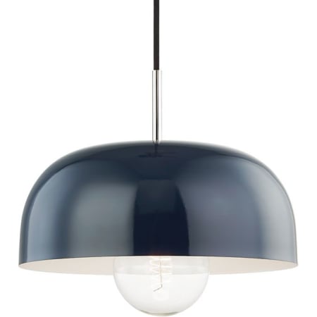 A large image of the Mitzi H199701L Polished Nickel / Navy