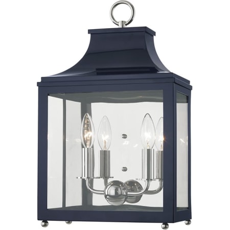 A large image of the Mitzi H259102 Polished Nickel / Navy