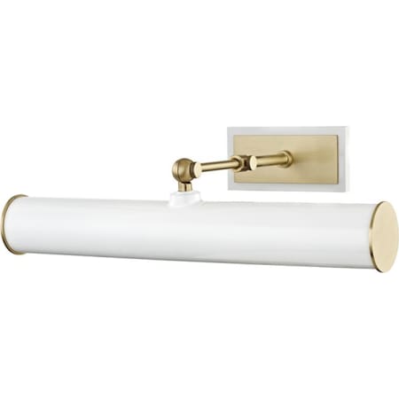 A large image of the Mitzi HL263202 Aged Brass / White