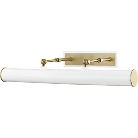 A large image of the Mitzi HL263203 Aged Brass / White