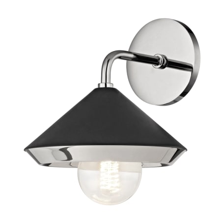 A large image of the Mitzi H139101 Polished Nickel / Black