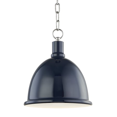 A large image of the Mitzi H238701S Polished Nickel / Navy