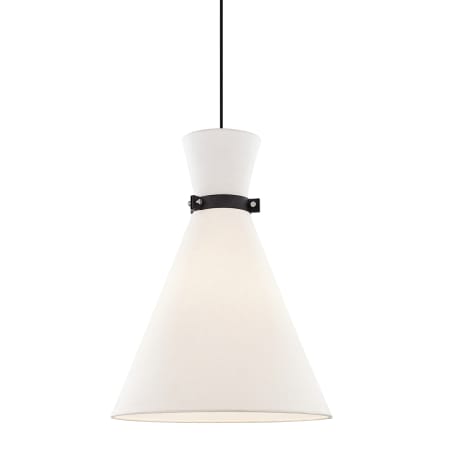 A large image of the Mitzi H294701L Polished Nickel / Black