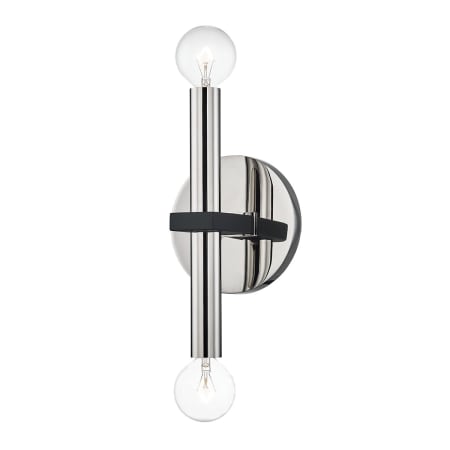 A large image of the Mitzi H296102 Polished Nickel / Black