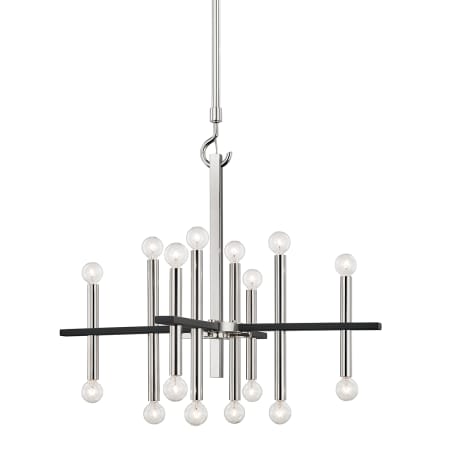 A large image of the Mitzi H296816 Polished Nickel / Black