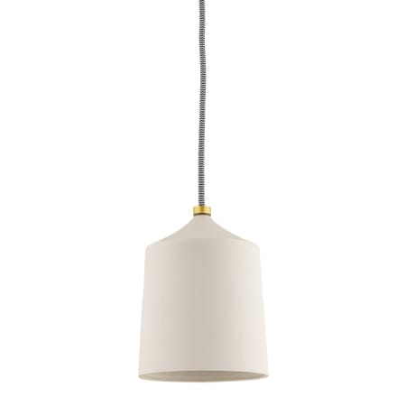 A large image of the Mitzi H339701 Aged Brass / Matte White