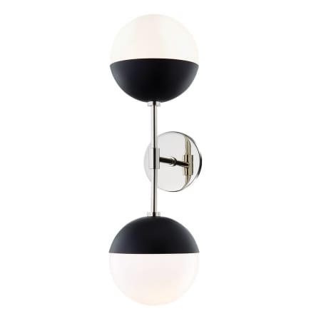 A large image of the Mitzi H344102A Polished Nickel / Black