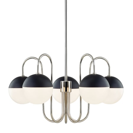 A large image of the Mitzi H344805 Polished Nickel / Black