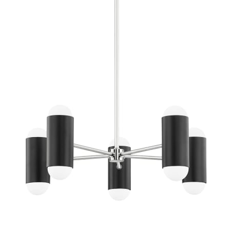 A large image of the Mitzi H484810 Polished Nickel / Soft Black