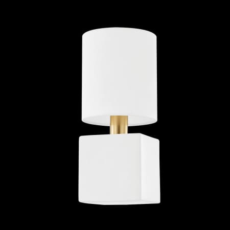 A large image of the Mitzi H627101 Aged Brass / Satin White