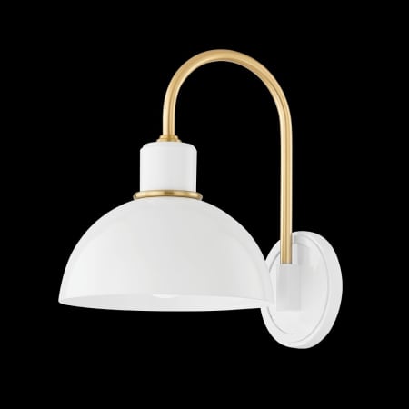 A large image of the Mitzi H769101 Aged Brass / Glossy White