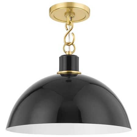 A large image of the Mitzi H769701S Aged Brass / Glossy Black