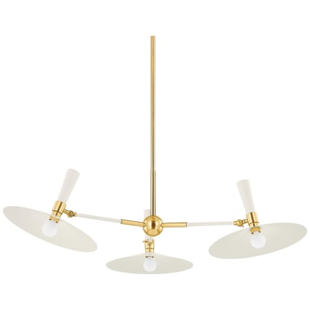 A large image of the Mitzi H906803 Aged Brass / Soft Cream