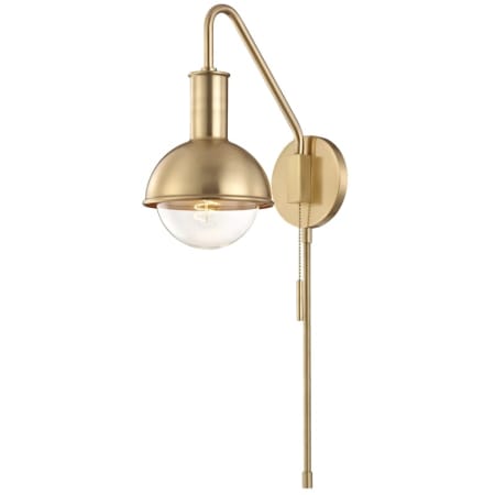 A large image of the Mitzi HL111101 Aged Brass