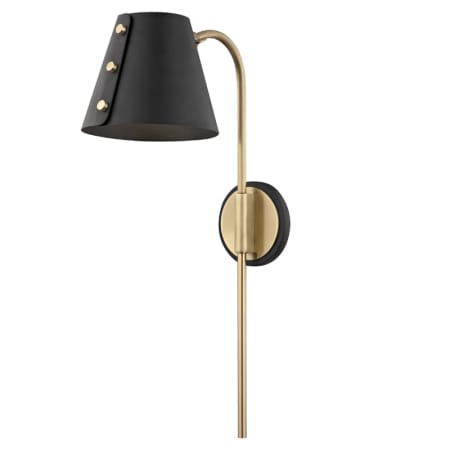 A large image of the Mitzi HL174201 Aged Brass / Black