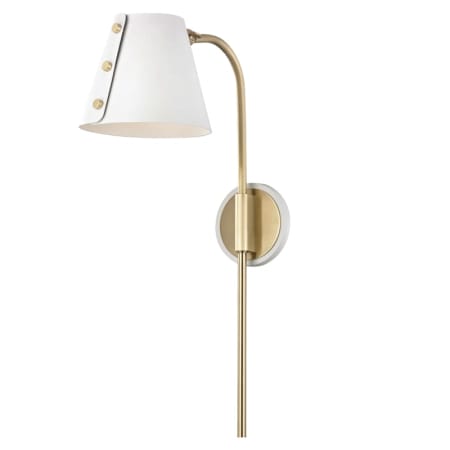 A large image of the Mitzi HL174201 Aged Brass / White