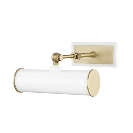 A large image of the Mitzi HL263201 Aged Brass / White
