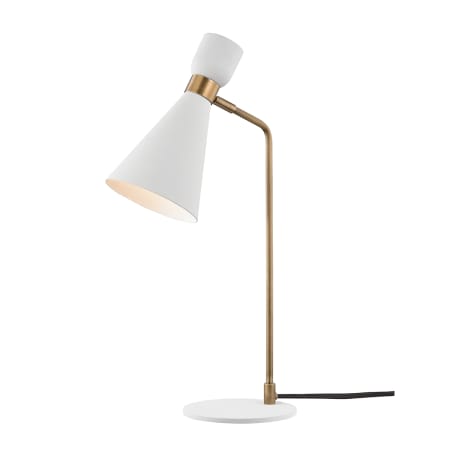 A large image of the Mitzi HL295201 Aged Brass / White