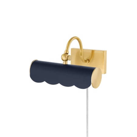 A large image of the Mitzi H762101S Aged Brass / Soft Navy