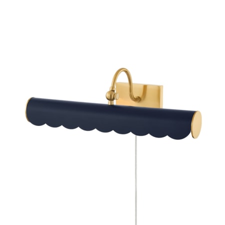 A large image of the Mitzi H762102M Aged Brass / Soft Navy